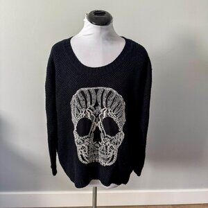 Dex Black Skull Sweater